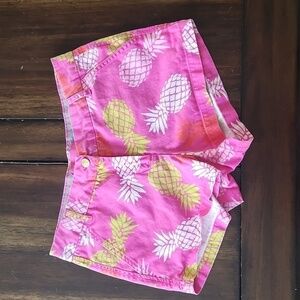 MACBETH COLLECTION PINK PINAPPLE SHORTS SIZE SMALL